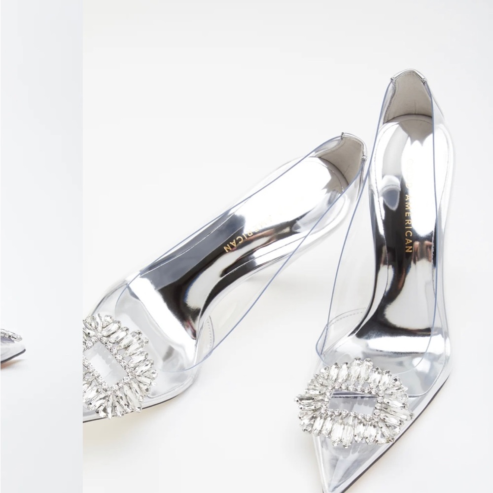 Good American Cinder F***ing Rella Gem Pumps Sz 7